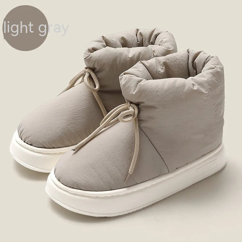 High Top Down Cotton Slippers For Women In Winter - Bellarte Enchanté High Top Down Cotton Slippers For Women In Winter